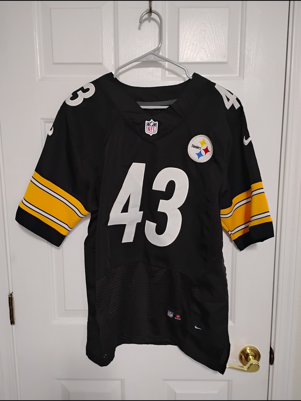 Authentic Nike On Field Troy Polamalu #43 Pittsburgh Steelers Jersey Size 44